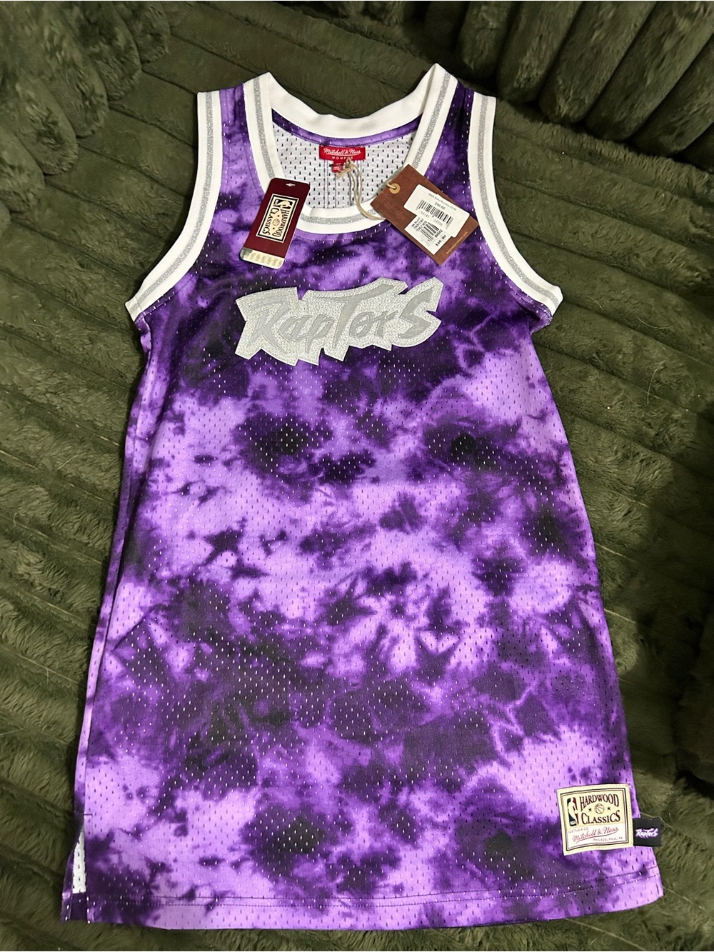 Mitchell & Ness Purple Tie-Dye Toronto Raptors Women’s XS Jersey Dress